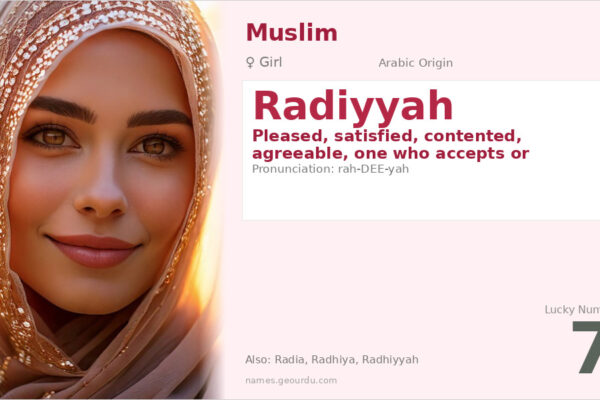 Radiyyah Name Meaning — Arabic Origin, Girl’s Name & Details (2025)