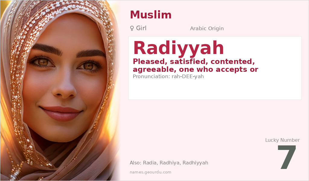 Radiyyah Name Meaning and Details
