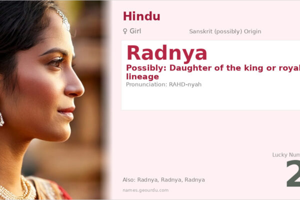 Radnya Name Meaning — Origin, Gender & Details (2025)