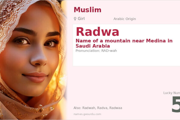 Radwa Name Meaning — Arabic Origin, Girl Name & Details (2025)
