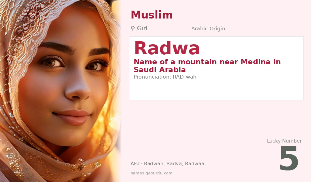 Radwa Name Meaning and Details