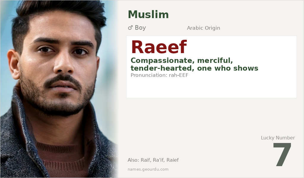 Raeef Name Meaning and Details