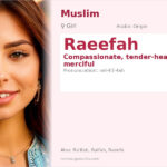 Raeefah Name Meaning and Details