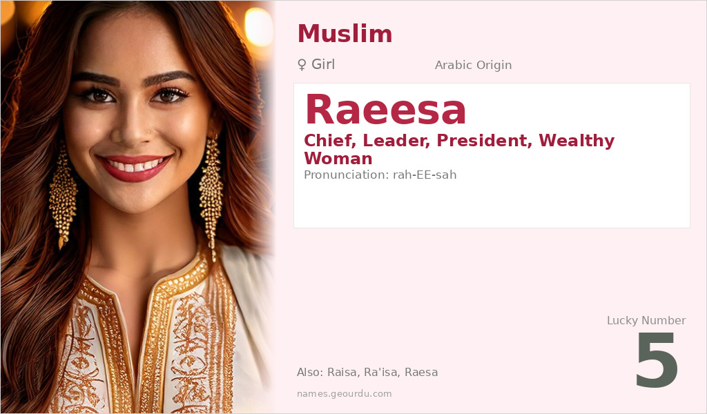 Raeesa Name Meaning and Details