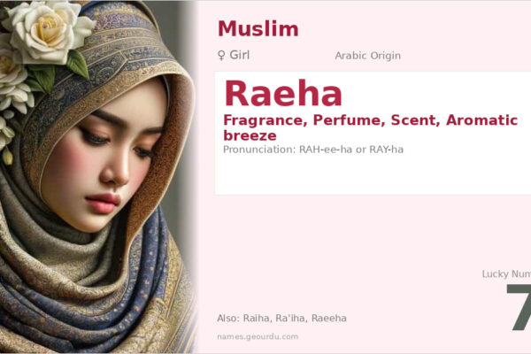 Raeha Name Meaning — Arabic Origin, Girl Name & Cultural Significance (2025)