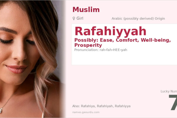 Rafahiyyah Name Meaning — Origin, Gender & Details (2025)