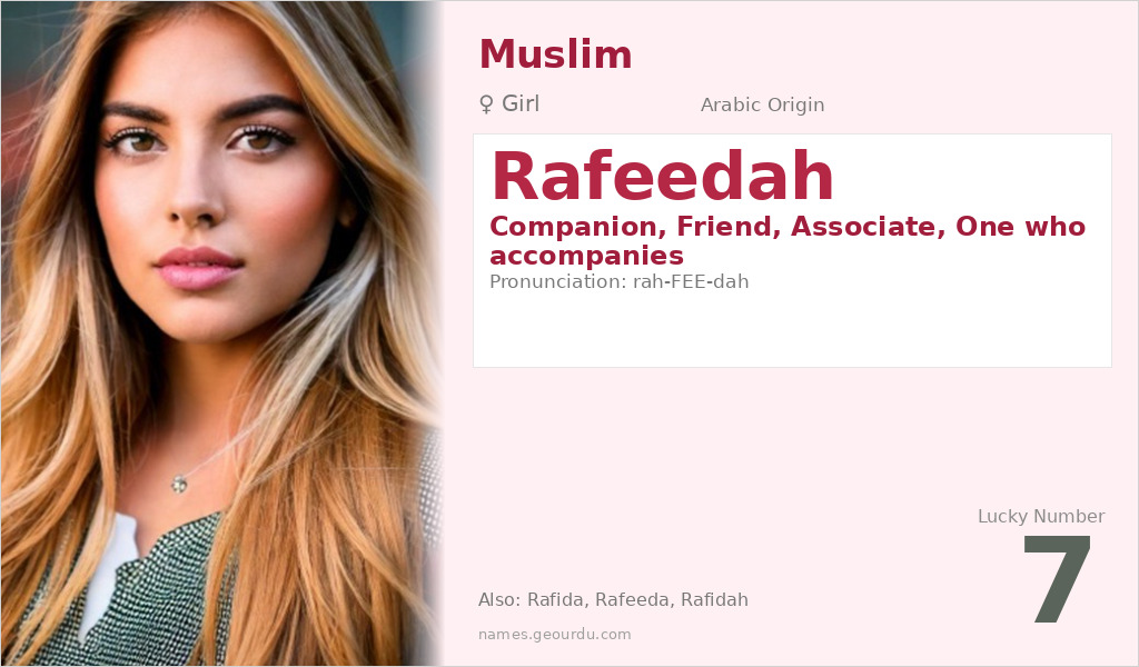 Rafeedah Name Meaning and Details