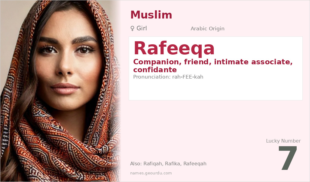 Rafeeqa Name Meaning and Details