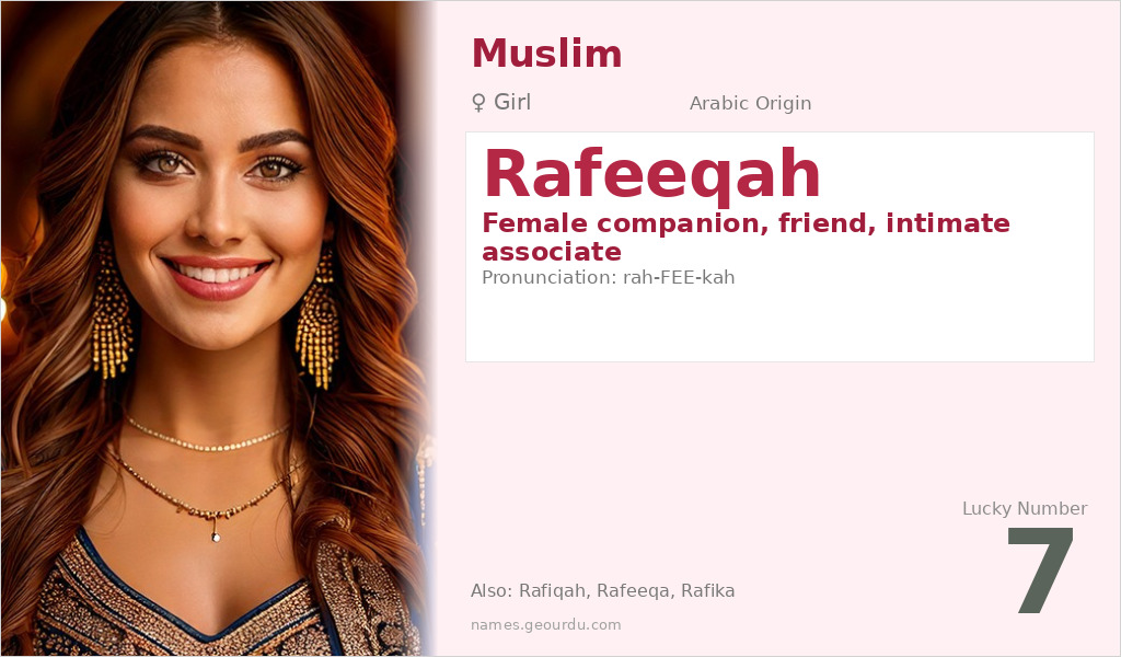Rafeeqah Name Meaning and Details