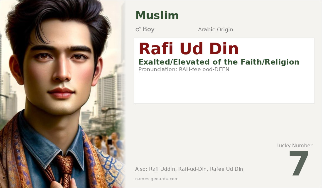 Rafi Ud Din Name Meaning and Details