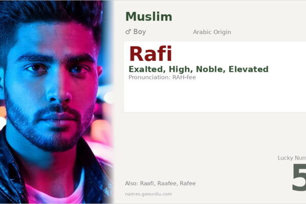 Rafi Name Meaning — Arabic Origin, Boy Name & Details (2025)