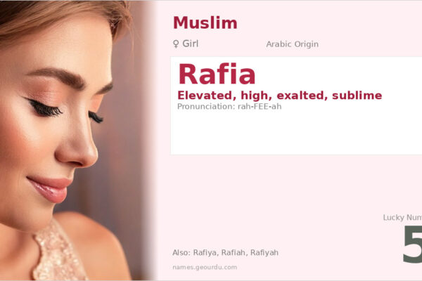 Rafia Name Meaning — Arabic Origin, Girl Name & Details (2025)