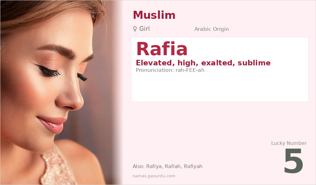 Rafia Name Meaning and Details