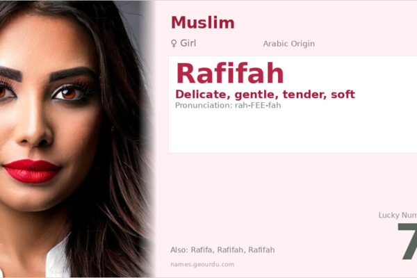 Rafifah Name Meaning — Arabic Origin, Girl Name & Details (2025)