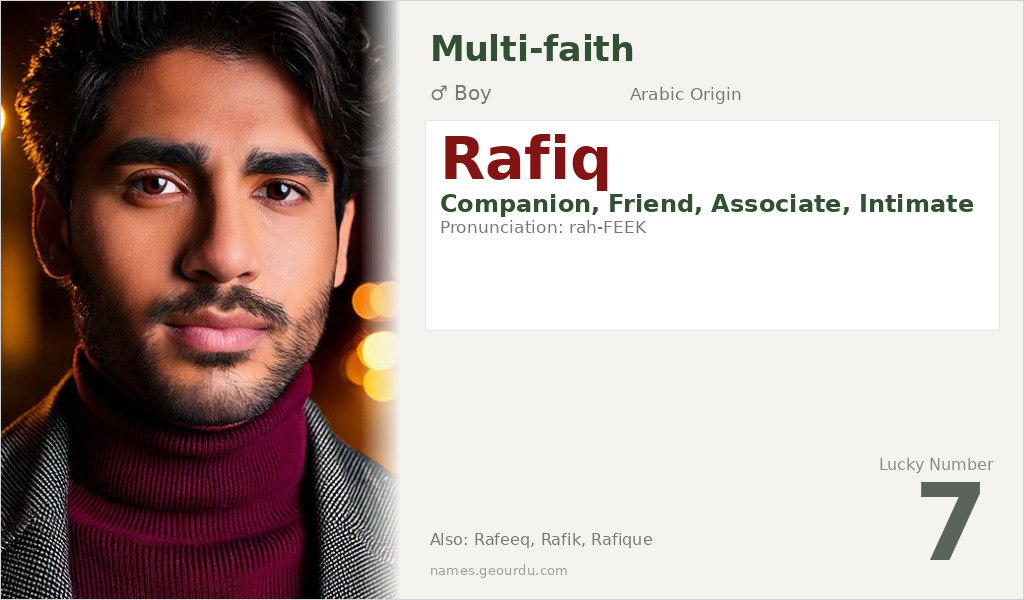 Rafiq Name Meaning and Details