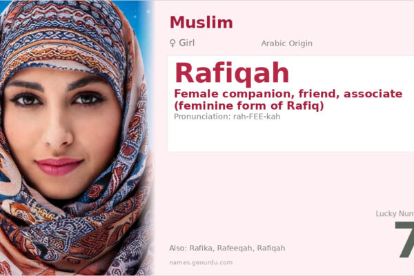 Rafiqah Name Meaning — Arabic Origin, Girl Name & Details (2025)