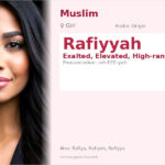 Rafiyyah Name Meaning and Details