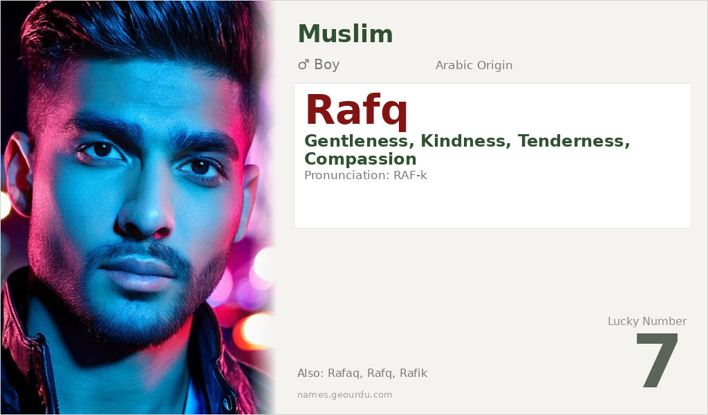 Rafq Name Meaning and Details