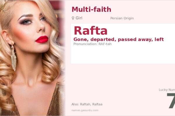 Rafta Name Meaning — Persian Origin, Girl Name & Details (2025)