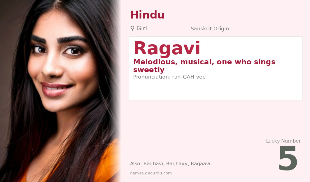 Ragavi Name Meaning and Details