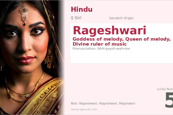 Rageshwari Name Meaning — Sanskrit Origin, Hindu Girl Name & Details (2025)