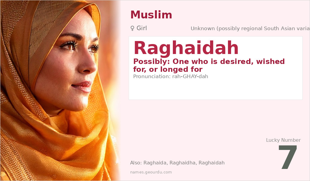 Raghaidah Name Meaning and Details