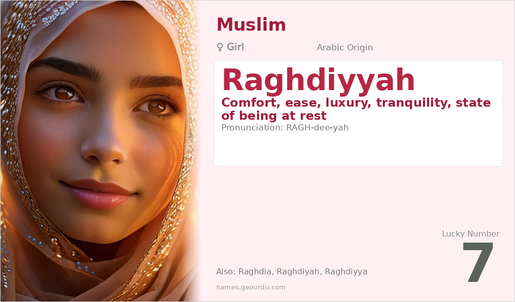 Raghdiyyah Name Meaning and Details