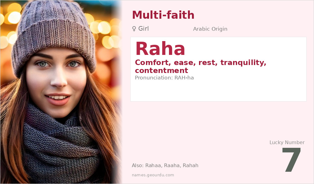 Raha Name Meaning and Details