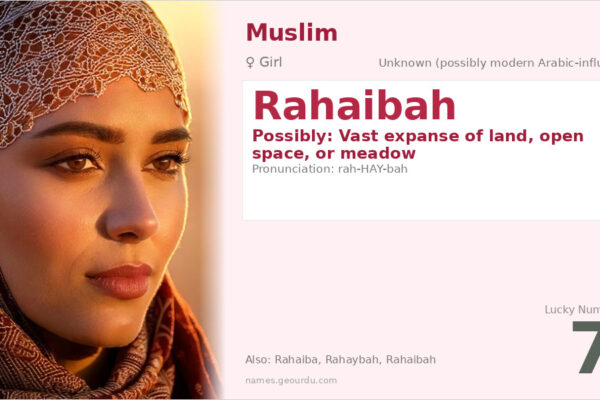 Rahaibah Name Meaning — Origin, Gender & Details (2025)