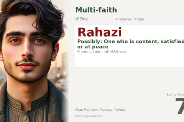Rahazi Name Meaning — Origin, Gender & Details (2025)