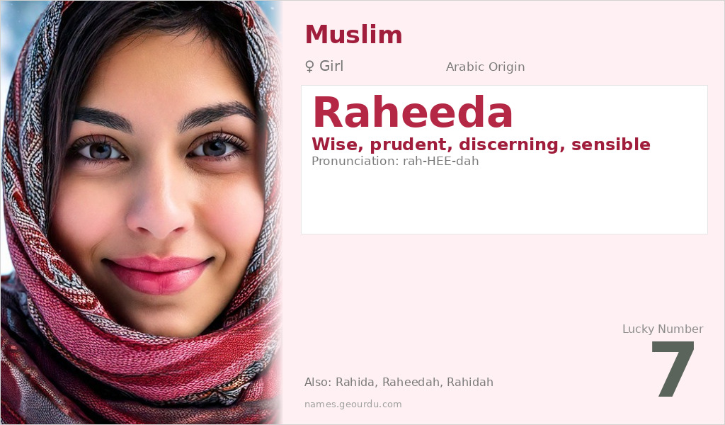 Raheeda Name Meaning and Details