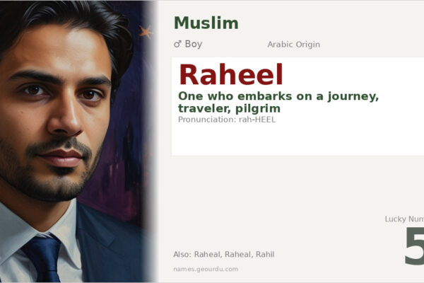 Raheel Name Meaning — Arabic Origin, Boy Name & Details (2025)