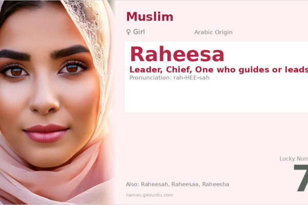Raheesa Name Meaning — Arabic Origin, Girl Name & Leadership Significance (2025)