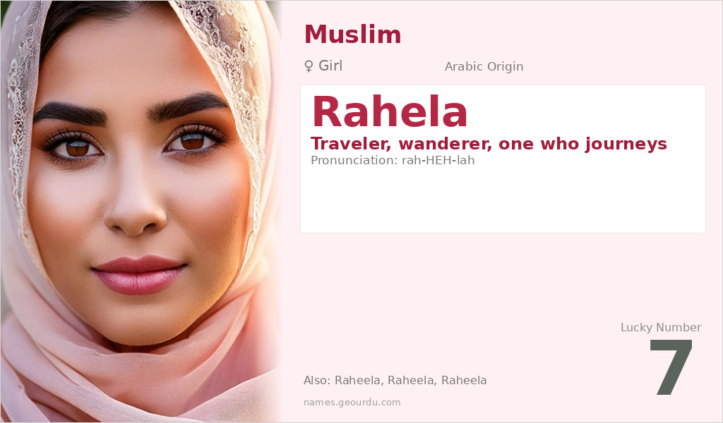 Rahela Name Meaning and Details