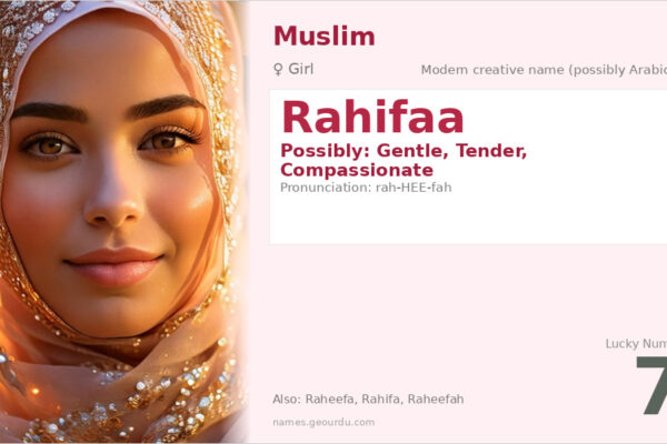 Rahifaa Name Meaning — Origin, Gender & Details (2025)