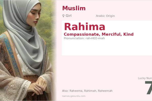 Rahima Name Meaning — Arabic Origin, Girl’s Name & Islamic Significance (2025)
