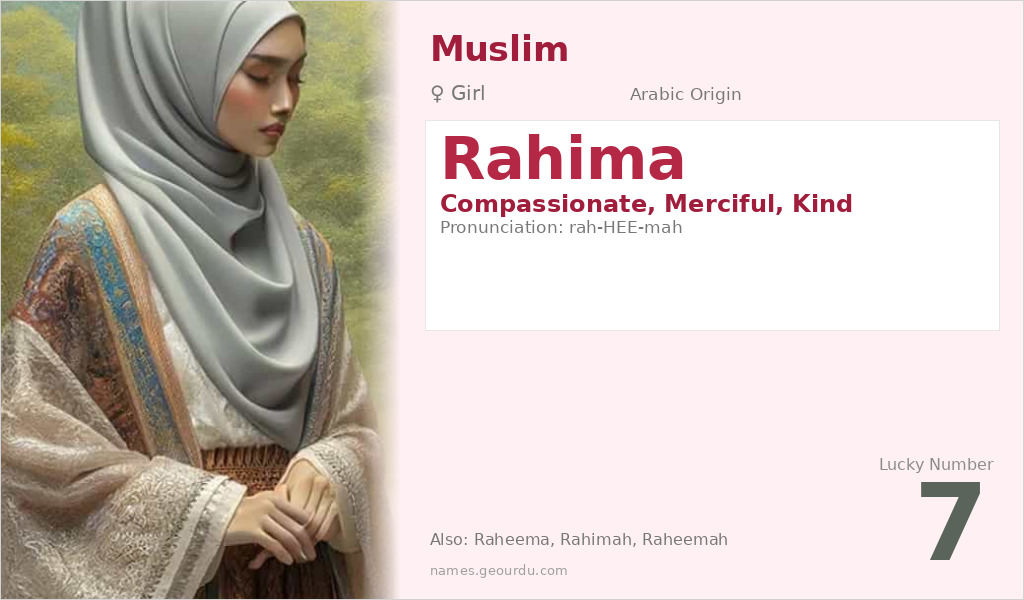 Rahima Name Meaning and Details