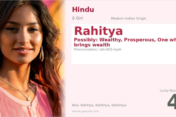 Rahitya Name Meaning — Origin, Gender & Details (2025)