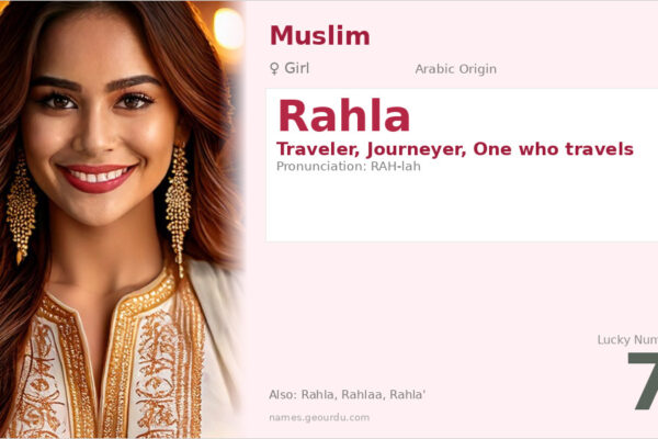 Rahla Name Meaning — Arabic Origin, Girl Name & Details (2025)