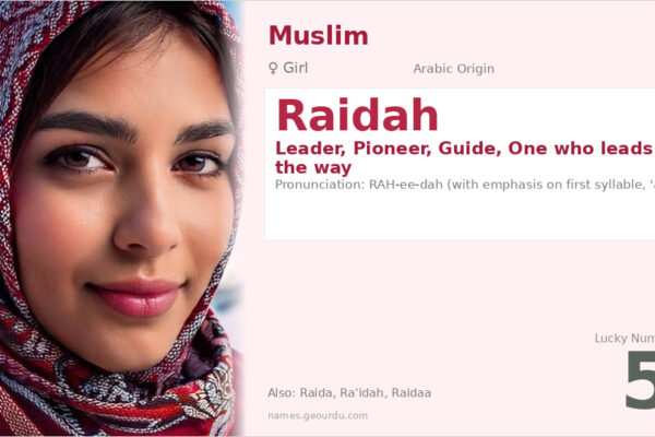 Raidah Name Meaning — Arabic Origin, Girl Name & Details (2025)