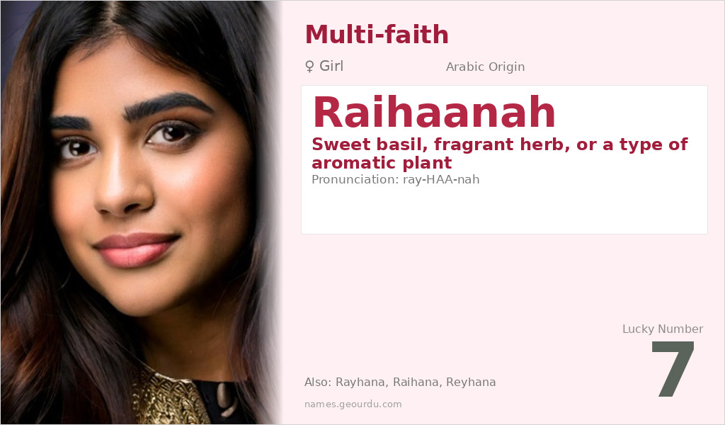 Raihaanah Name Meaning and Details