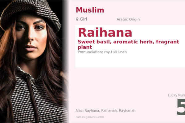 Raihana Name Meaning — Arabic Origin, Girl’s Name & Details (2025)