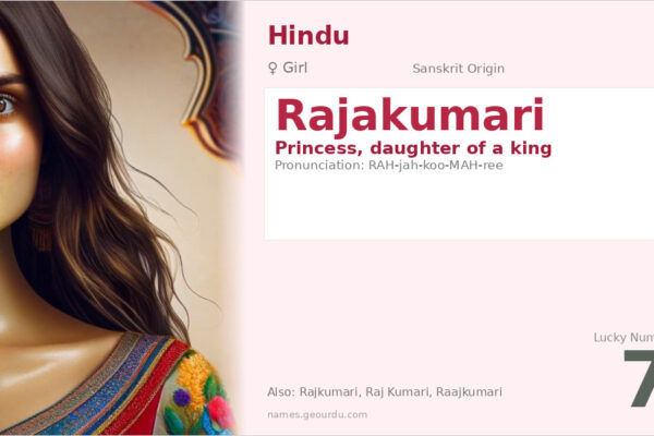 Rajakumari Name Meaning — Sanskrit Origin, Princess & Details (2025)