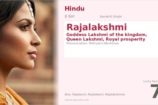 Rajalakshmi Name Meaning — Sanskrit Origin, Girl Hindu Name & Details (2025)