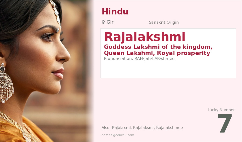 Rajalakshmi Name Meaning and Details