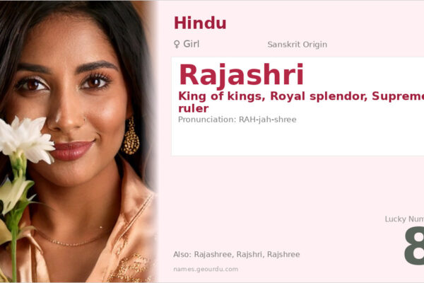 Rajashri Name Meaning — Sanskrit Origin, Girl Name & Details (2025)