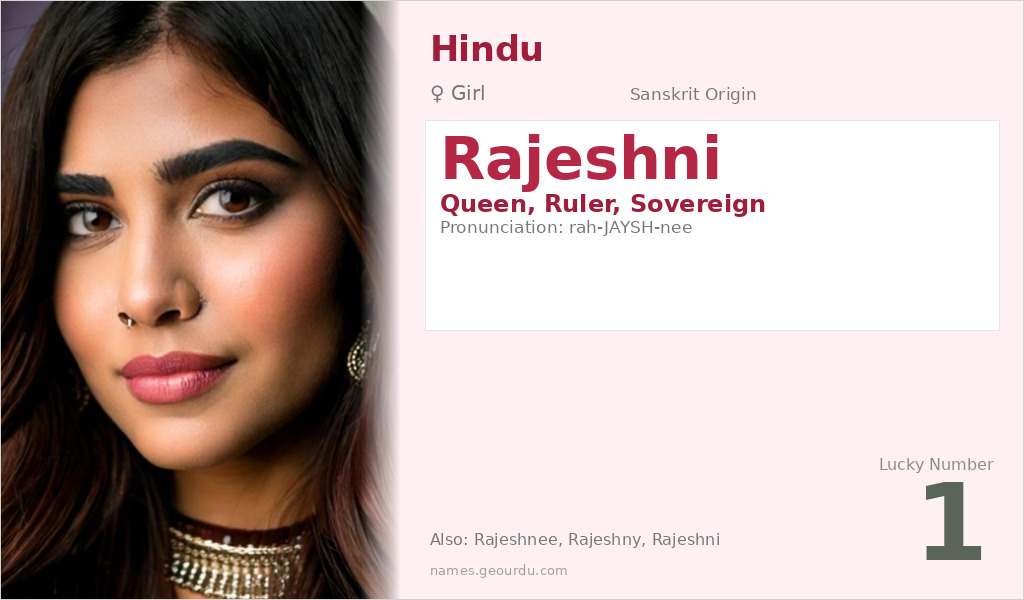 Rajeshni Name Meaning and Details