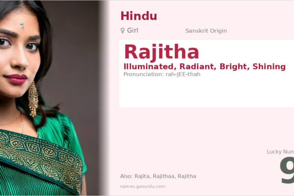 Rajitha Name Meaning — Sanskrit Origin, Girl Name & Details (2025)
