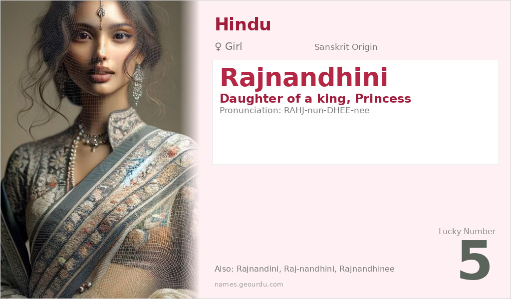 Rajnandhini Name Meaning and Details