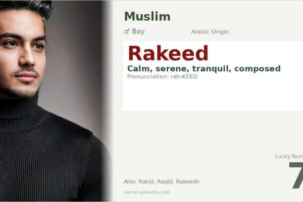 Rakeed Name Meaning — Arabic Origin, Boy Name & Details (2025)